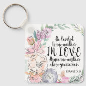 Bibelverse Aluminium Square Schlüsselanhänger (Vorderseite)