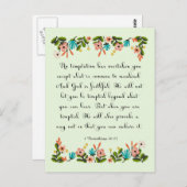 Bibelverse Art - 1 Korinther 10:13 Postkarte (Vorne/Hinten)