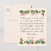 Bibelverse Art - Ezekiel 36:26-27 Postkarte (Vorne/Hinten)