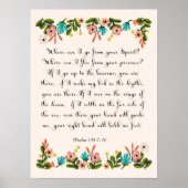 Bibelverse Art - Psalm 139:7-10 Poster (Vorne)