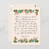 Bibelverse Art - Psalm 139:7-10 Postkarte (Vorne/Hinten)