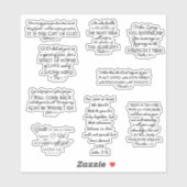 Bibelverse Aufkleber (Blatt)