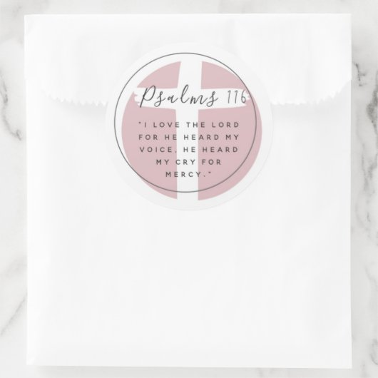 Bibelverse-Aufkleber Runder Aufkleber (Tasche)