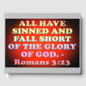 Bibelverse aus den Römern 3:23. Gästebuch (Vorderseite)