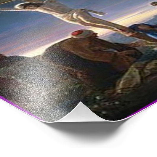 Bibelverse aus den Römern 5:8. Fotodruck (Ecke)