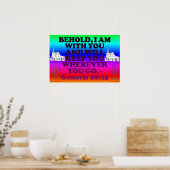 Bibelverse aus Genesis 28:15. Poster (Küche)