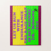 Bibelverse aus Hebräischen 12:1. Puzzle (Vertikal)