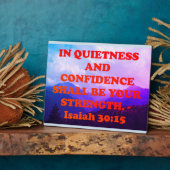 Bibelverse aus Isaiah 30:15. Fotoplatte (Seite)
