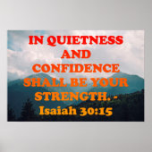 Bibelverse aus Isaiah 30:15. Poster (Vorne)