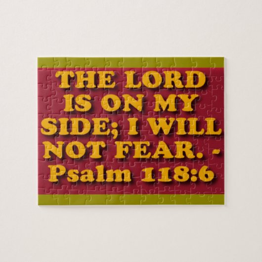 Bibelverse aus Psalm 118:6. Puzzle (Horizontal)