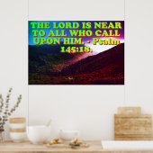Bibelverse aus Psalm 145:8. Poster (Küche)