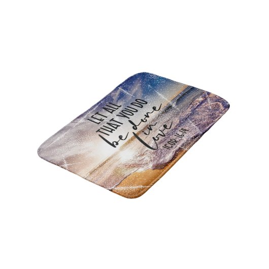 Bibelverse Bath Mat Badematte (Schrägansicht)