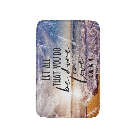 Bibelverse Bath Mat Badematte (Vorderseite Vertikal)