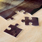 Bibelverse bei Sonnenaufgang über den Bergen Puzzle (Seite)