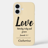 Bibelverse Beige Case-Mate iPhone Hülle (Rückseite)