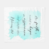 Bibelverse Blue Splash Fleece Blanket (Vorderseite (Horizontal))