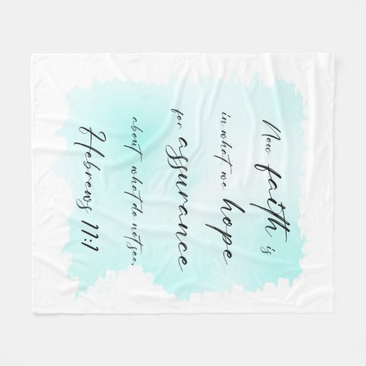 Bibelverse Blue Splash Fleece Blanket (Vorderseite (Horizontal))