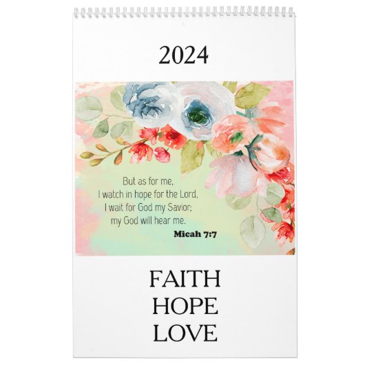Bibelverse - Blumenkalender 2024 Kalender (Titelbild)