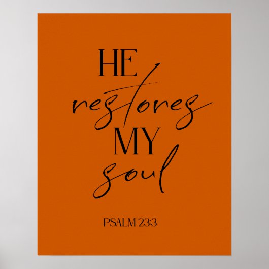 Bibelverse Burnt Orange Poster (Vorne)