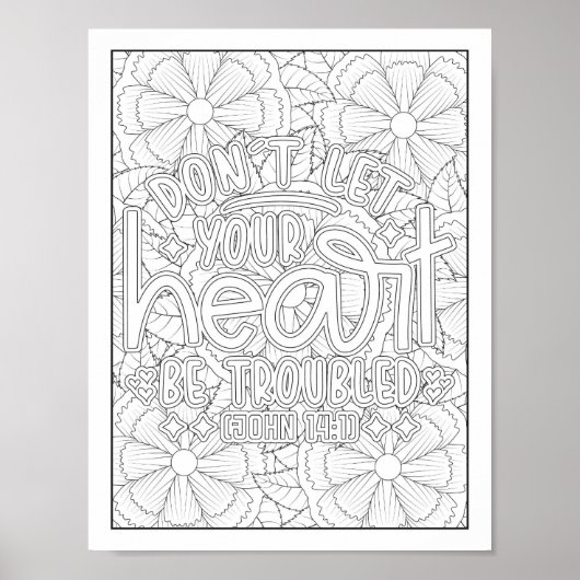 Bibelverse/Christliche Erwachsenenfärbung Poster (Vorne)