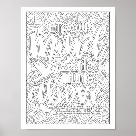 Bibelverse/Christliche Erwachsenenfärbung Poster (Vorne)