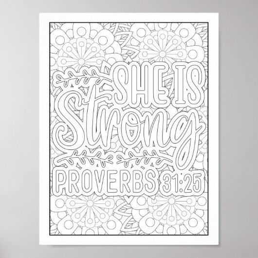 Bibelverse/Christliche Erwachsenenfärbung Poster (Vorne)