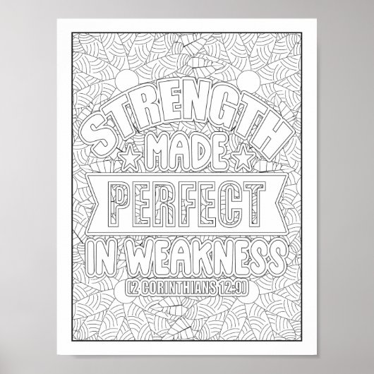 Bibelverse/Christliche Erwachsenenfärbung Poster (Vorne)