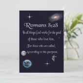 Bibelverse Dankeskarte (Stehend Vorderseite)