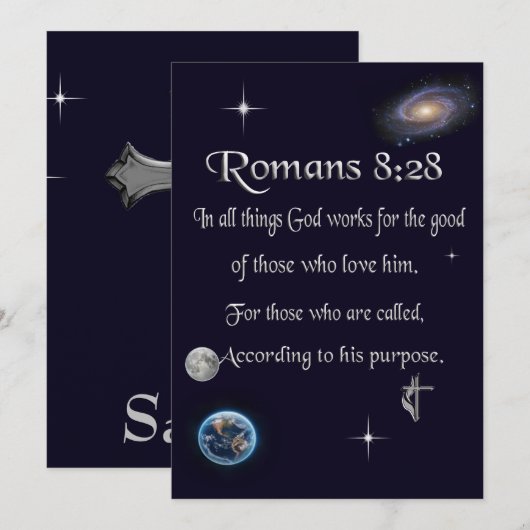 Bibelverse Dankeskarte (Vorne/Hinten)