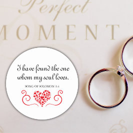 Bibelverse ✝️ den gefunden, den mein Soul Lieben Runder Aufkleber