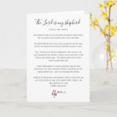 Bibelverse, Der Herr ist mein Hirte, Psalm 23 Karte (Gelbe Blume)