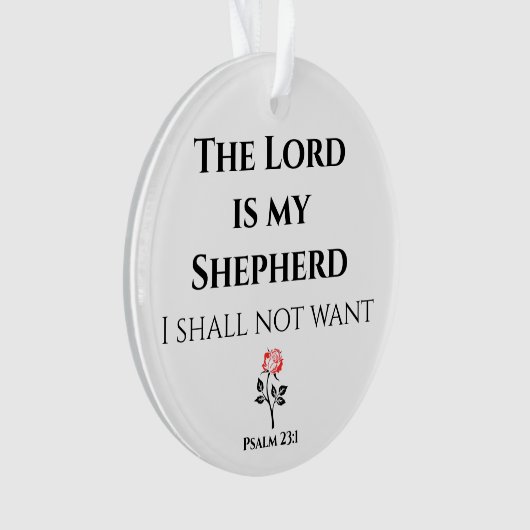 Bibelverse, Der Herr ist mein Hirte, Psalm 23 Ornament (Vorderseite)