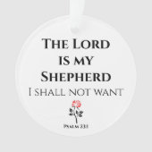 Bibelverse, Der Herr ist mein Hirte, Psalm 23 Ornament (Vorderseite)