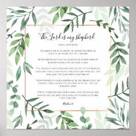 Bibelverse, Der Herr ist mein Hirte, Psalm 23 Poster