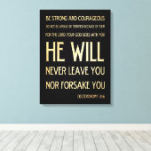 Bibelverse - Deuteronomie 31:6 Leinwanddruck (Insitu (Holzboden))