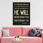 Bibelverse - Deuteronomie 31:6 Leinwanddruck (Insitu (Wohnzimmer))