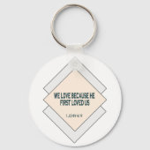 Bibelverse, die wir lieben, weil er uns liebte schlüsselanhänger (Vorderseite)