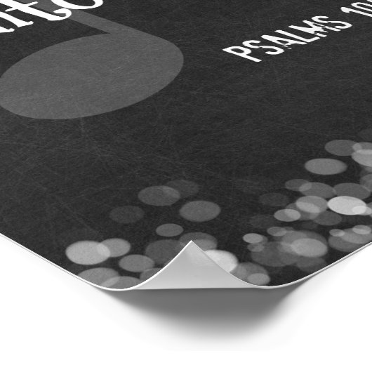 Bibelverse: Ein fröhliches Geräusch machen Poster (Ecke)