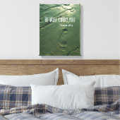 Bibelverse: Er wird Sie mit Footprints führen Leinwanddruck (Insitu (Schlafzimmer))