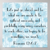 Bibelverse Erinnerung Römer 12:6-7 Poster (Vorne)