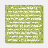 Bibelverse Ermutigung der Philippinen 2:14-15 Magnet (Vorne)