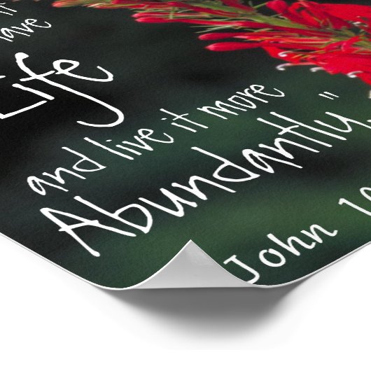 Bibelverse-Ermutigung John 10:10 Poster (Ecke)