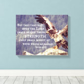 Bibelverse: Erneuerbare Kraft, Flügel als Adler Leinwanddruck (Insitu (Holzboden))