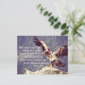 Bibelverse: Erneuerbare Kraft, Flügel als Adler Postkarte (Stehend Vorderseite)
