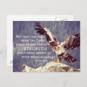Bibelverse: Erneuerbare Kraft, Flügel als Adler Postkarte (Vorne/Hinten)