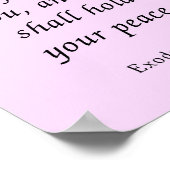 Bibelverse, Exodus 14:14 Poster (Ecke)