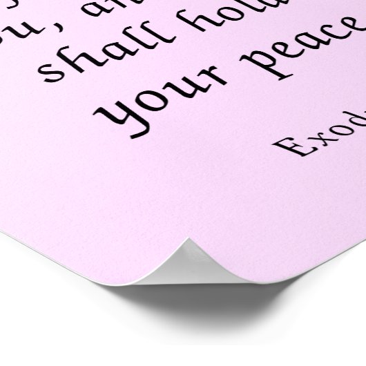 Bibelverse, Exodus 14:14 Poster (Ecke)