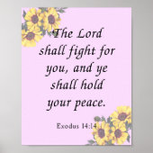 Bibelverse, Exodus 14:14 Poster (Vorne)