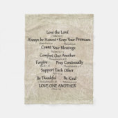 Bibelverse - Familienregeln Fleecedecke (Vorderseite)