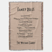 Bibelverse - Familienregeln Personalisiert Decke (Vorderseite Vertikal)
